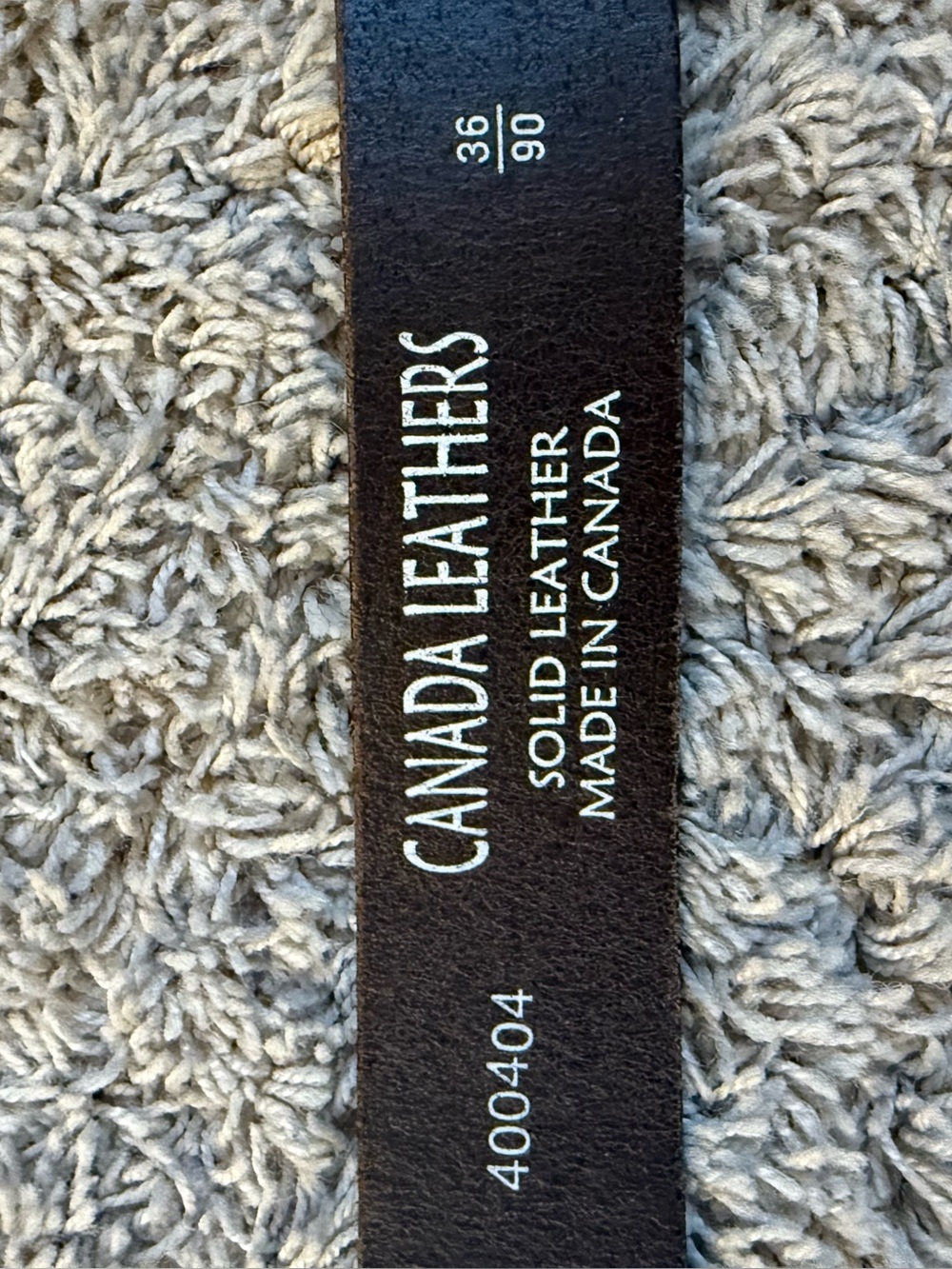 Canada Leathers Brown Leather Belt 36/90